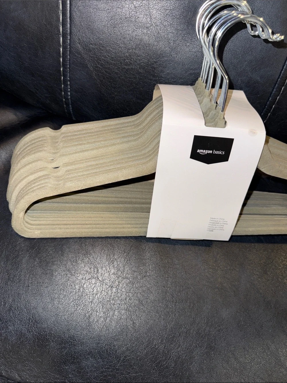 Amazon Non-Slip Velvet Hangers - Taupe